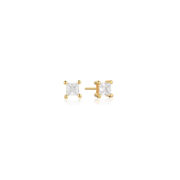 Ellera White/14k Gold Plated Earrings E42277-CZ-YG