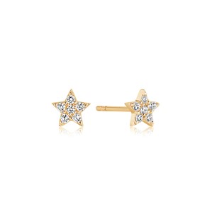 Mira Star Earrings White/18 Gold Plated Earrings E2947-CZ(YG)