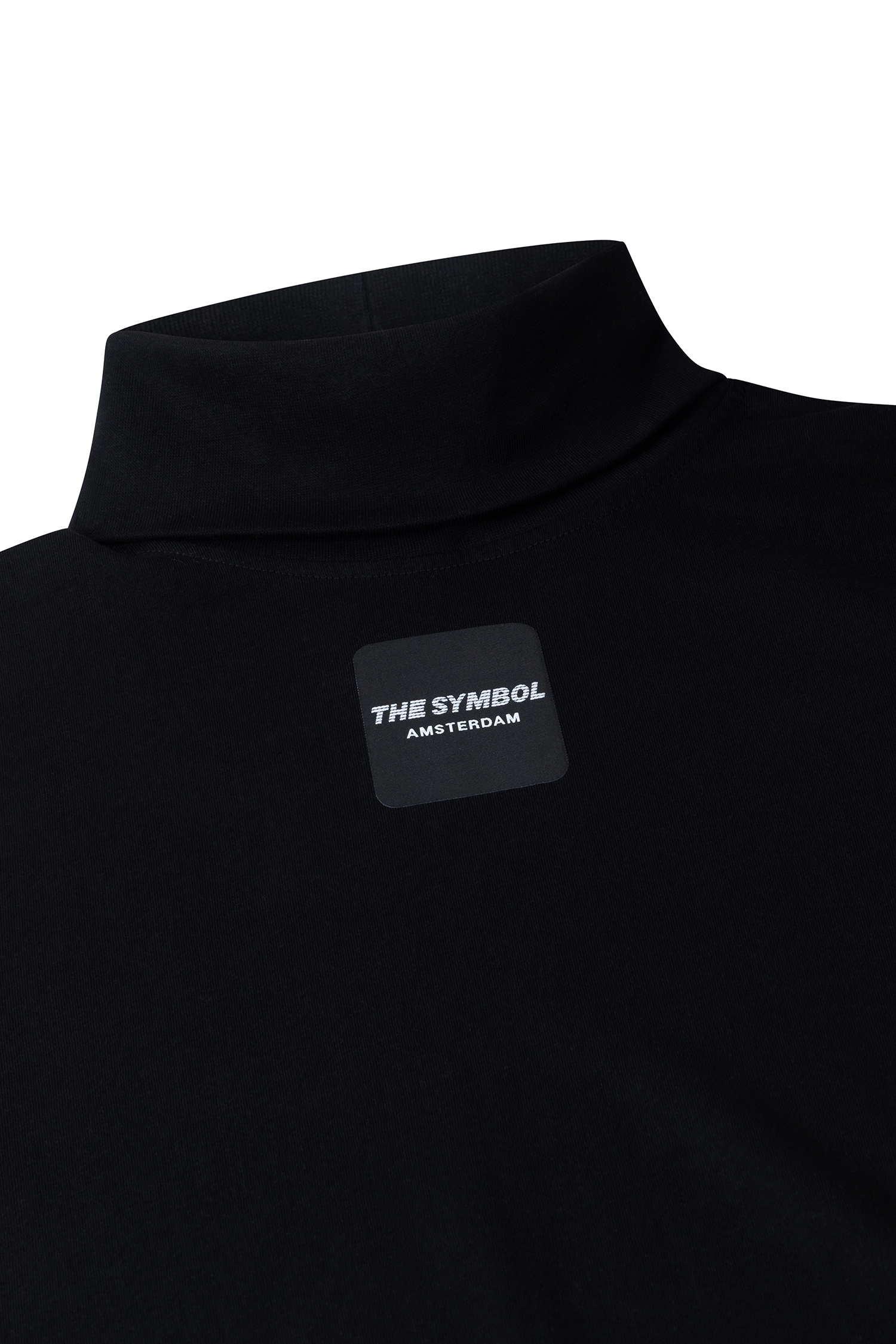 THE SYMBOL Outside Label Logo Turtleneck Black