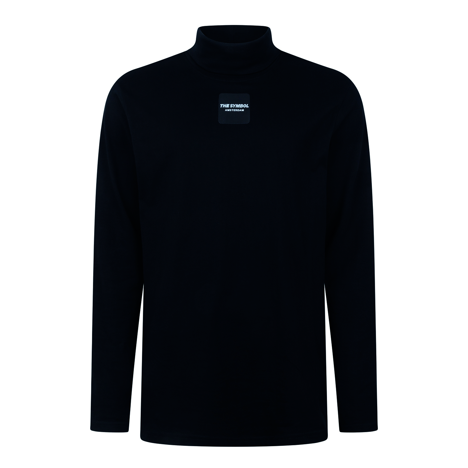 THE SYMBOL Outside Label Logo Turtleneck Black