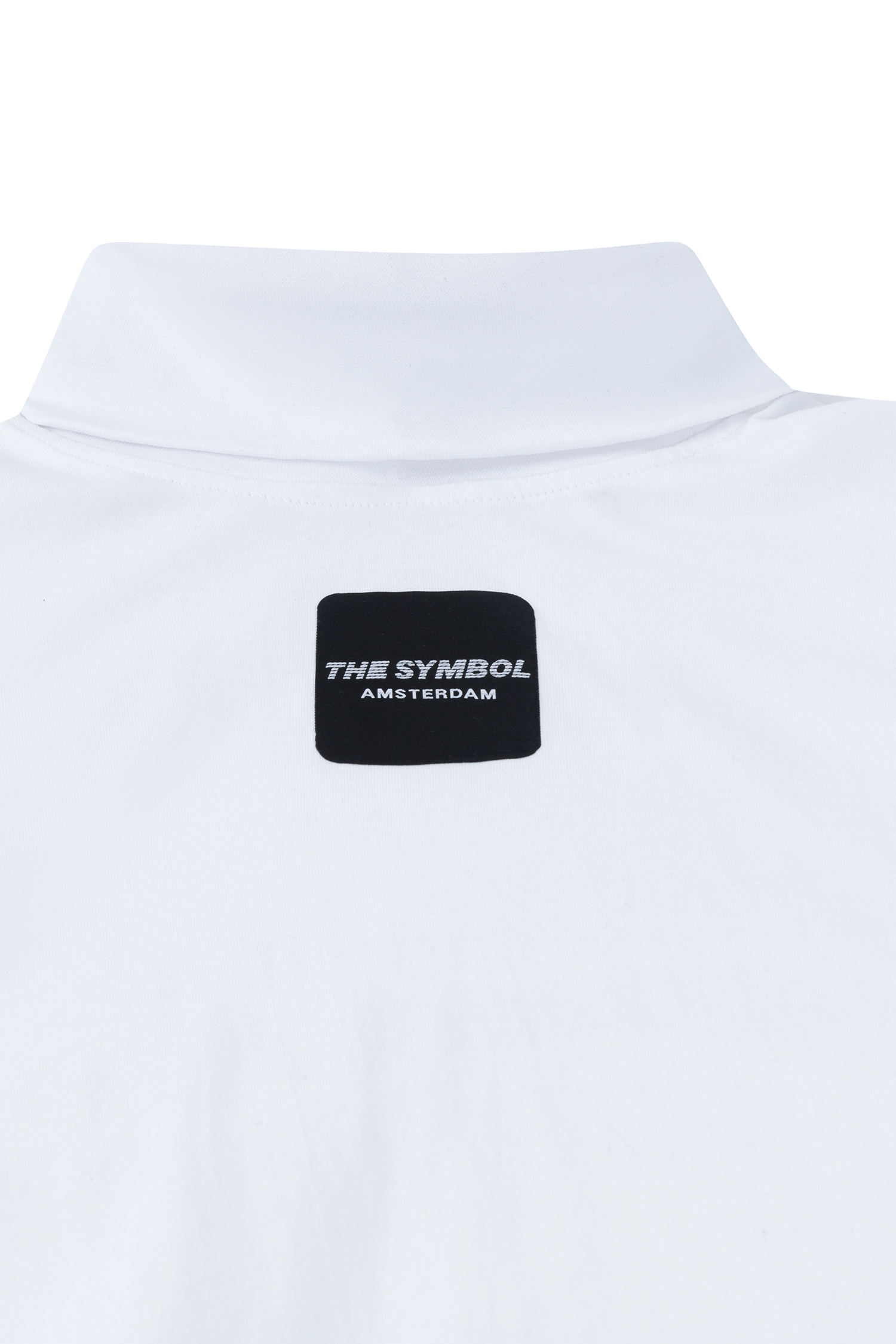 THE SYMBOL Outside Label Logo Turtleneck White