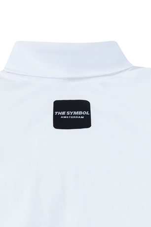 THE SYMBOL Outside Label Logo Turtleneck White