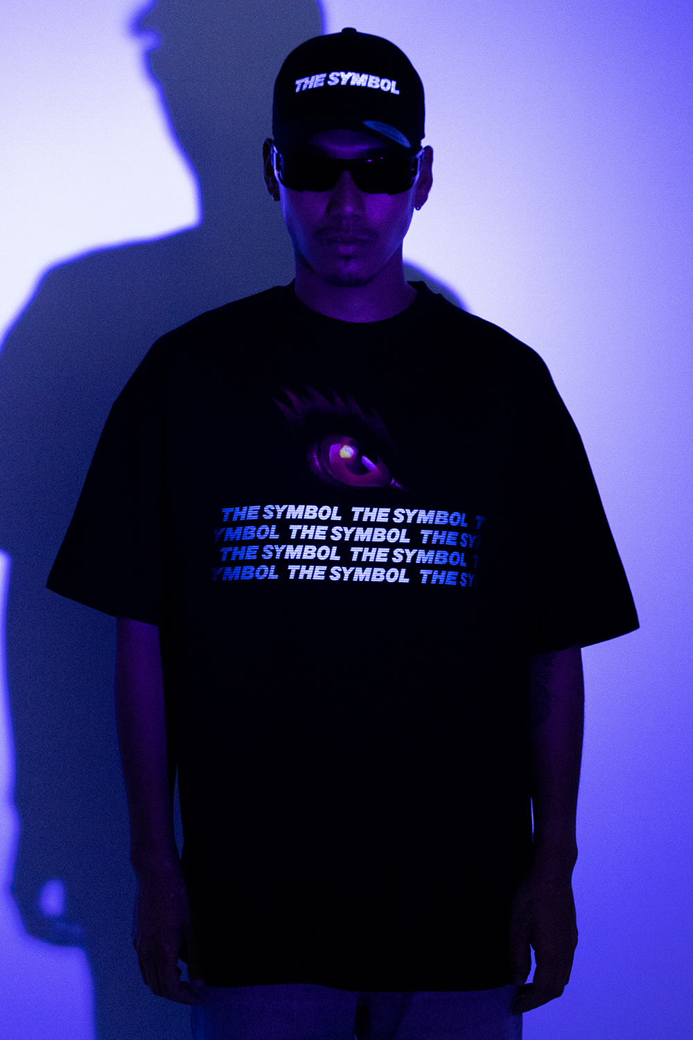 THE SYMBOL Logo Embroidery Baseball Cap Black