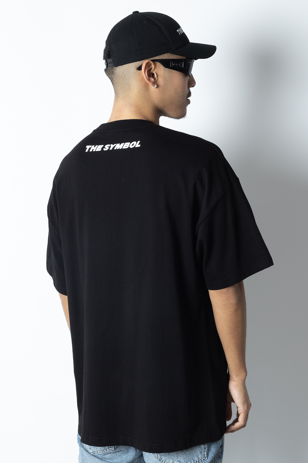 THE SYMBOL Logo Embroidery Baseball Cap Black