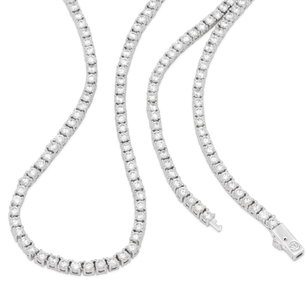 King Ice White Gold Plated 5mm Tennis Chain CHX01220 22"