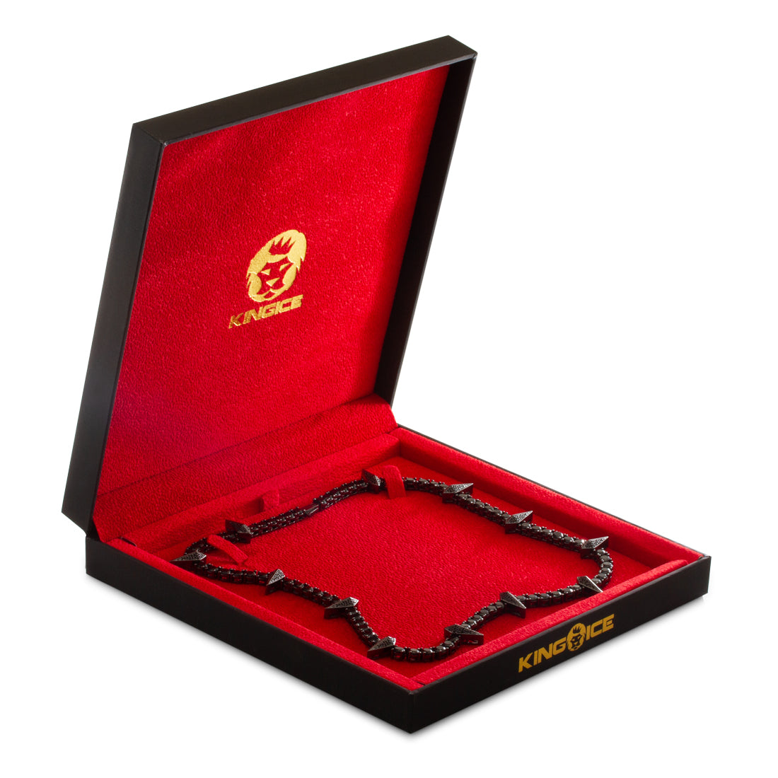 King Ice Black Gold Plated Wakanda Tennis Chain CHX14234 22"