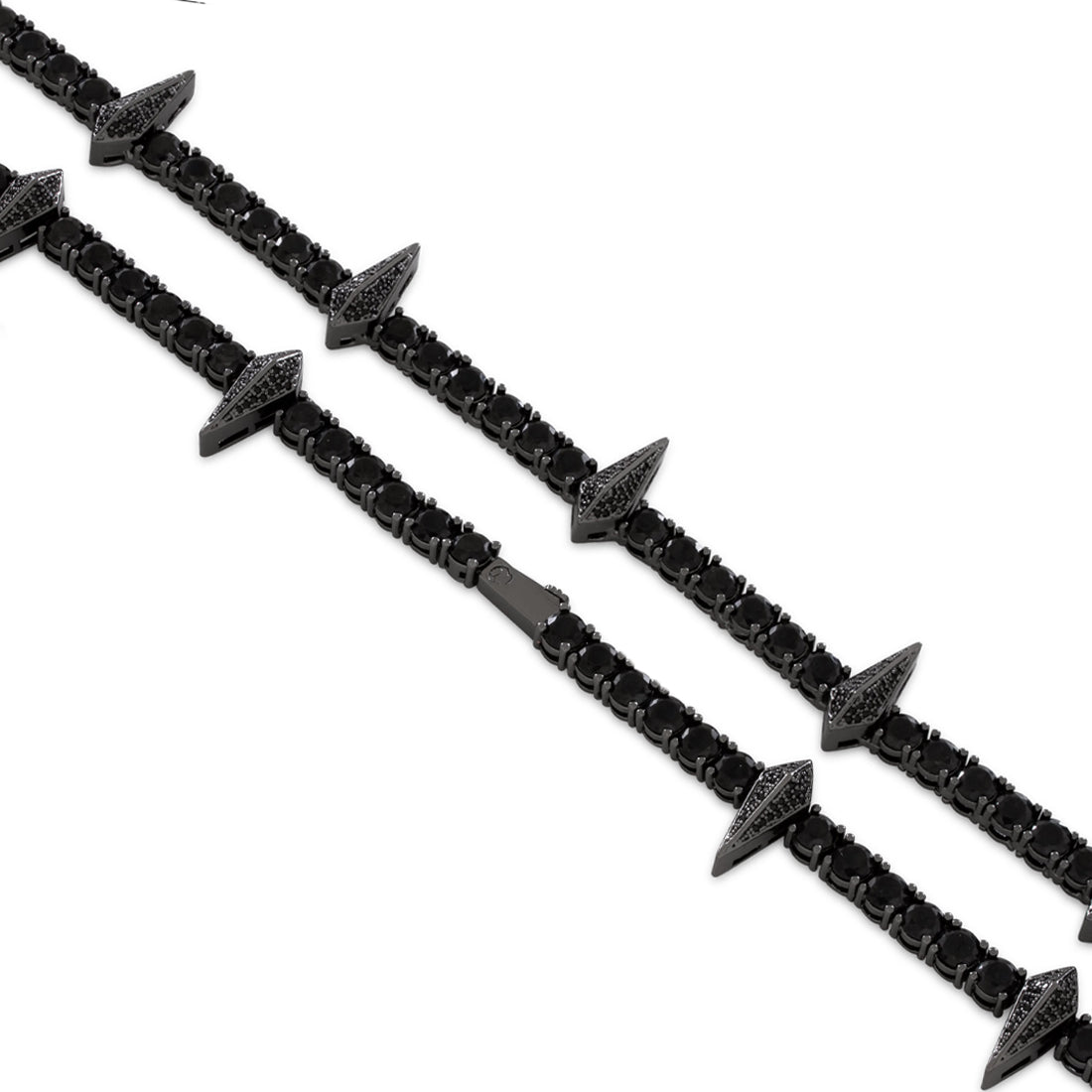 King Ice Black Gold Plated Wakanda Tennis Chain CHX14234 22"