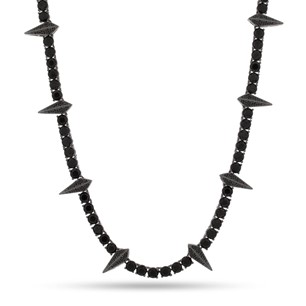 King Ice Black Gold Plated Wakanda Tennis Chain CHX14234 22"