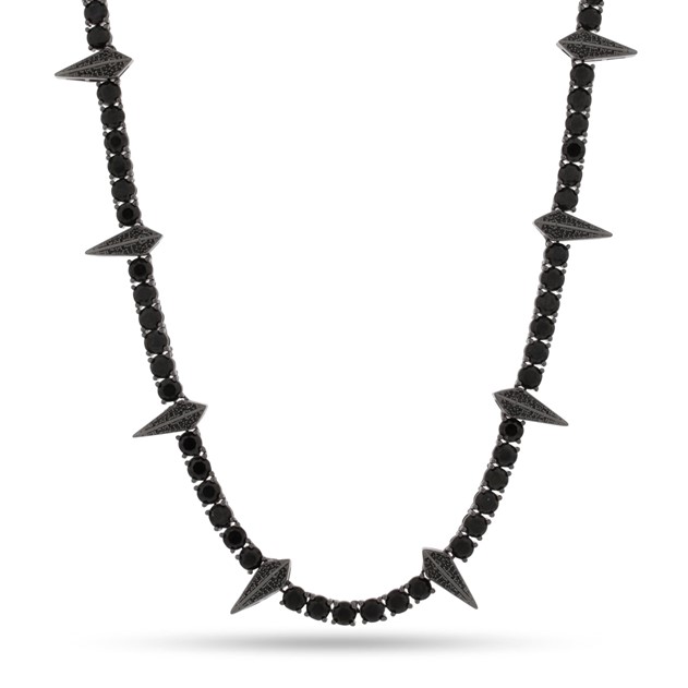 King Ice Black Gold Plated Wakanda Tennis Chain CHX14234 22"