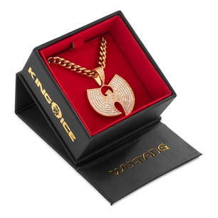 King Ice 14k Plated Wu Tang Logo Necklace NKX14442