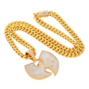 Drakesboutique - King Ice 14k Plated Wu Tang Logo Necklace Drakesboutique - King Ice 14k Plated Wu Tang Logo Necklace