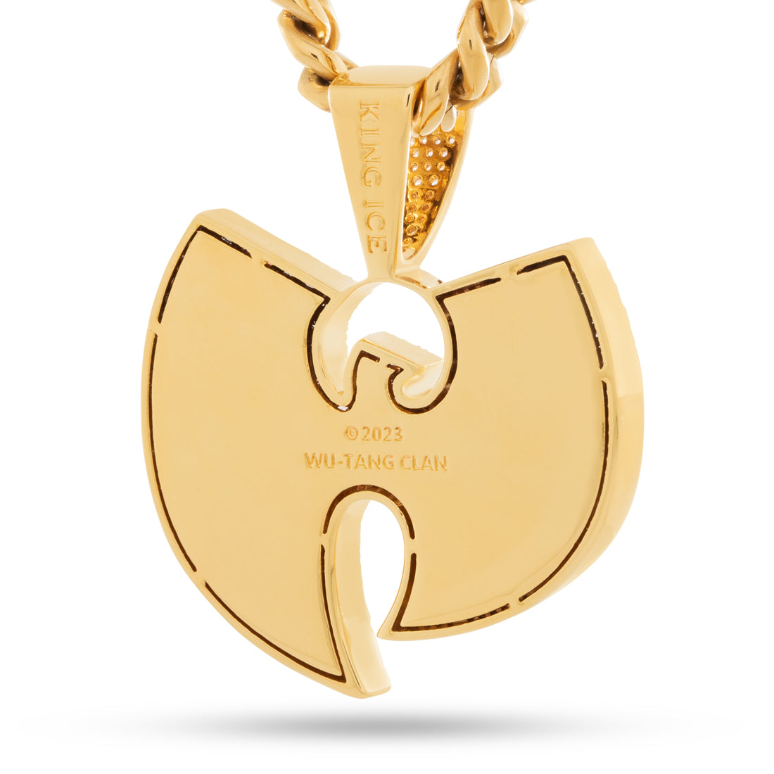 King Ice 14k Plated Wu Tang Logo Necklace NKX14442
