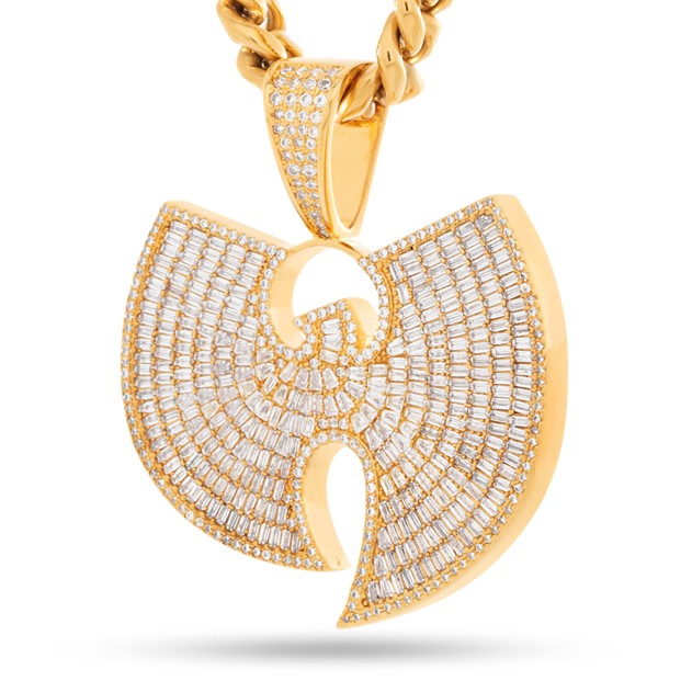 King Ice 14k Plated Wu Tang Logo Necklace NKX14442