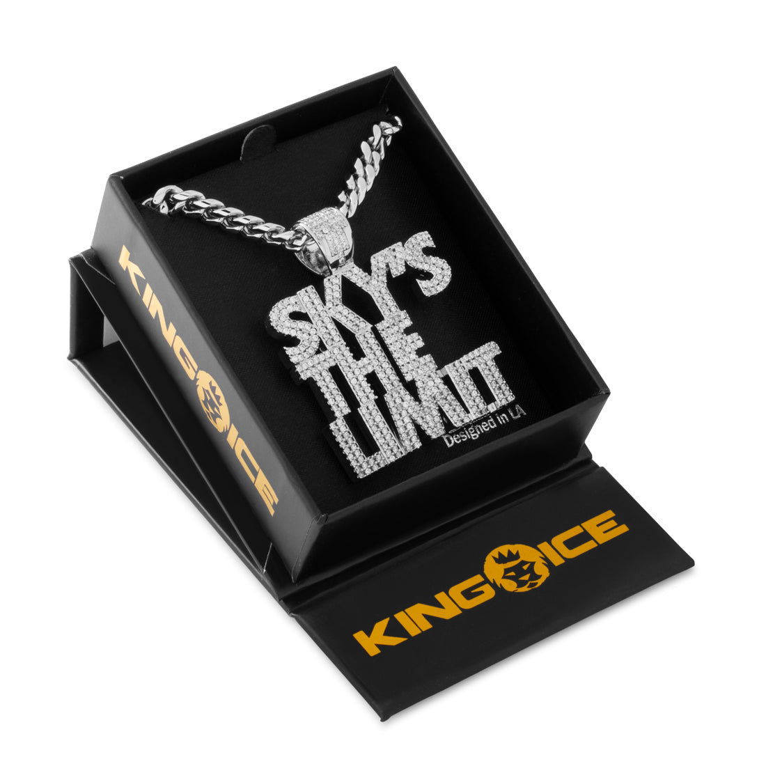 King Ice White Gold Plated Sky is The Limit Necklace NKX14393