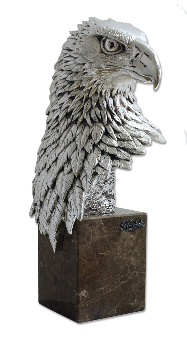 A. Anglada 572P Silver Plated Eagle Bust 33cm