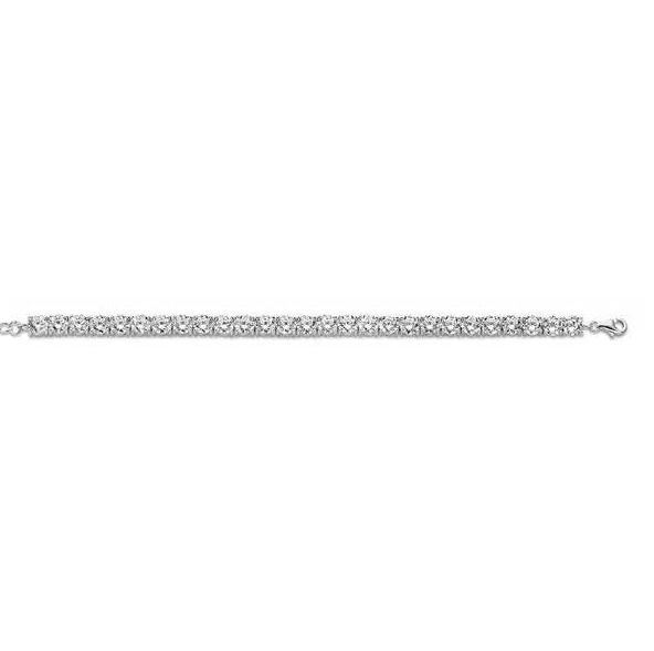 Garonne Sterling Silver 6mm Tennis Bracelet Silver/White 9NB-0237