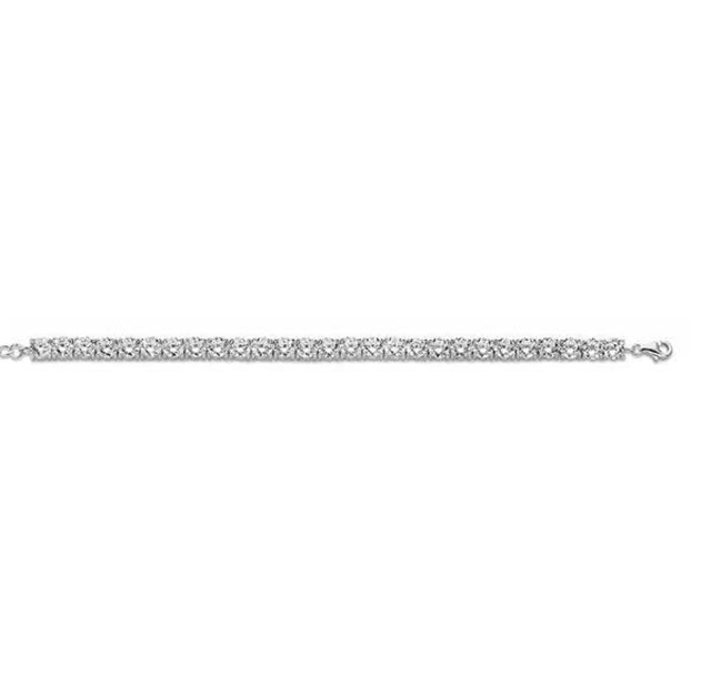 Garonne Sterling Silver 6mm Tennis Bracelet Silver/White 9NB-0237