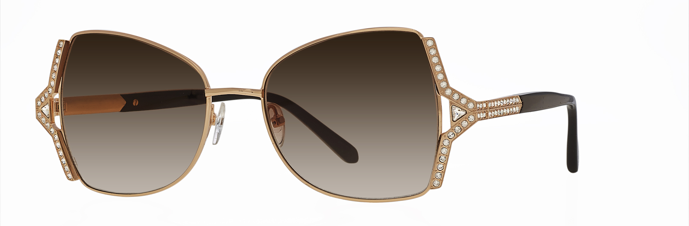 Caviar Frames 6881 C21 SG Swarovski 18k Gold Plated Rose/Brown