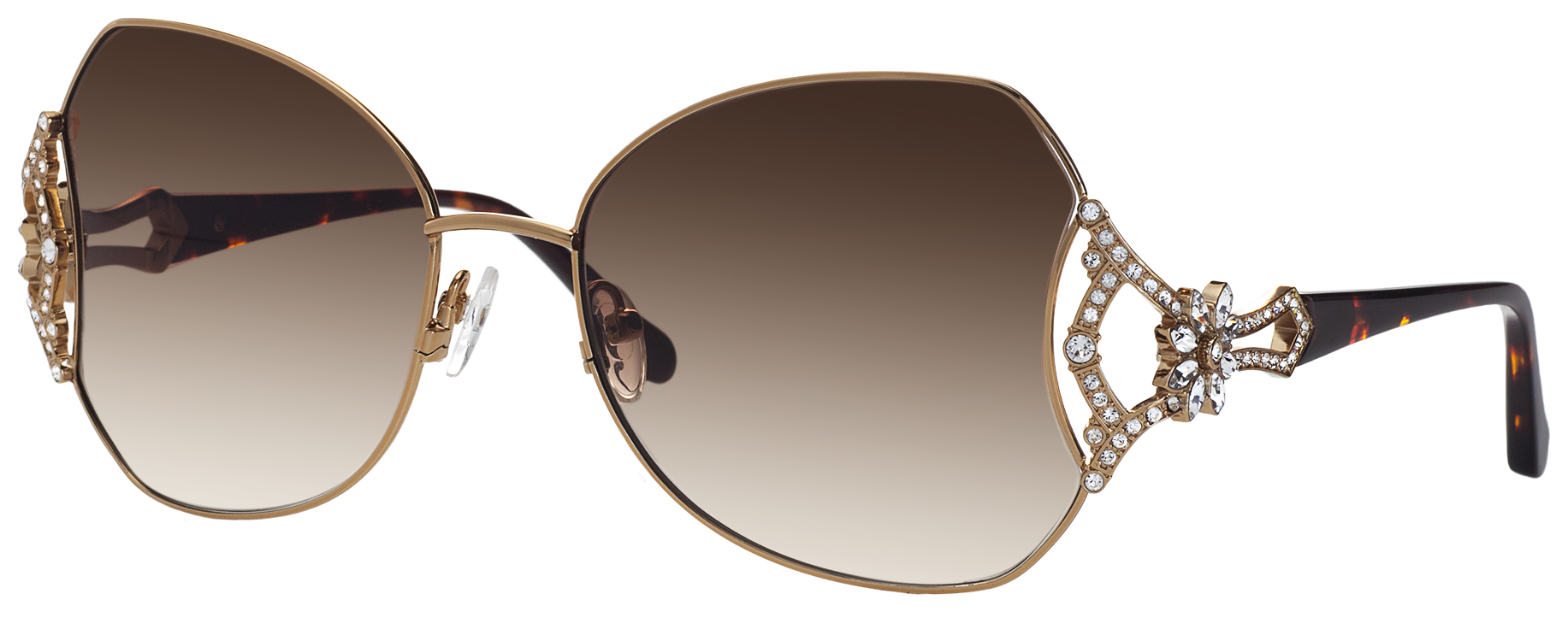 Caviar Frames 6890 C21 SG Swarovski 18k Gold Plated Brown/Gold