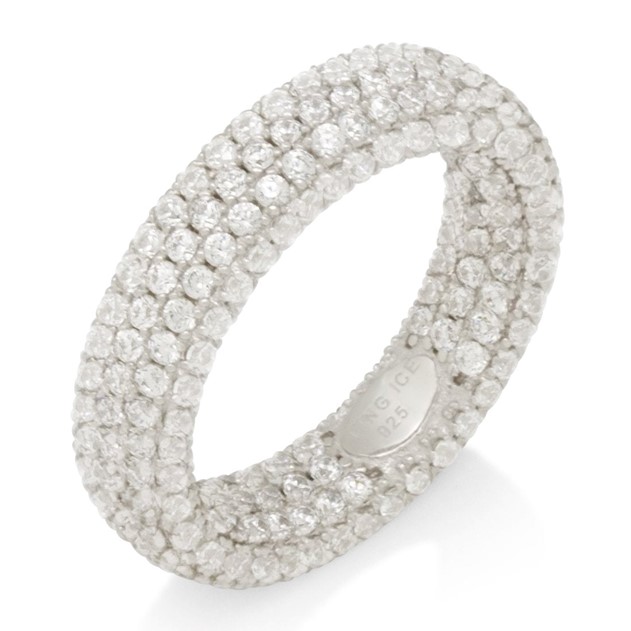 King Ice White Gold Plated Eternity Ring RGX12872