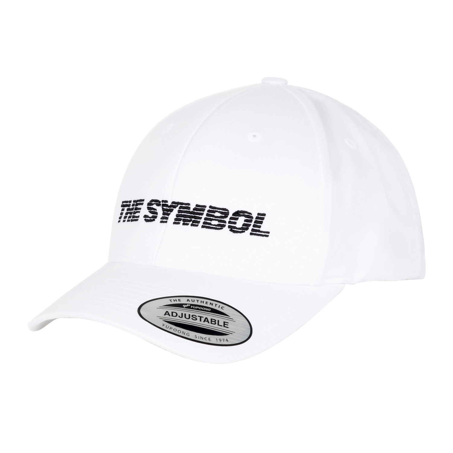 THE SYMBOL Logo Embroidery Baseball Cap White