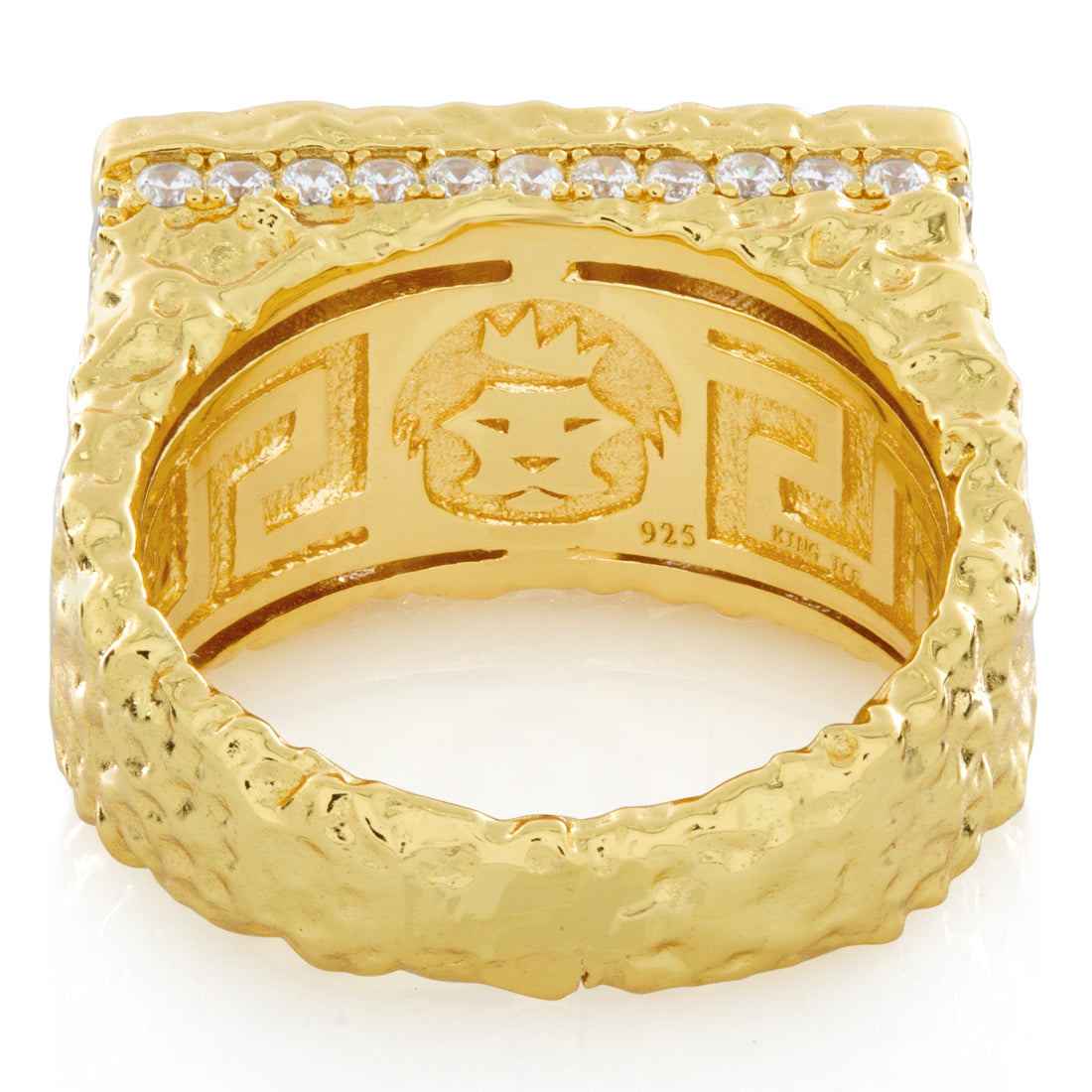 King Ice Sterling Silver 14K Gold Plated Ring RGX14423