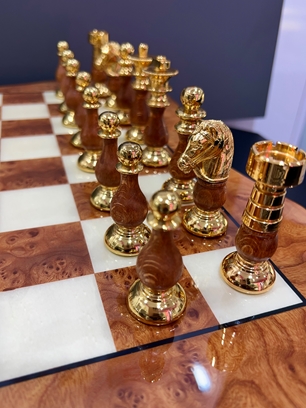 Italfama Chess Set Briar Wood 337OLP + 151GS