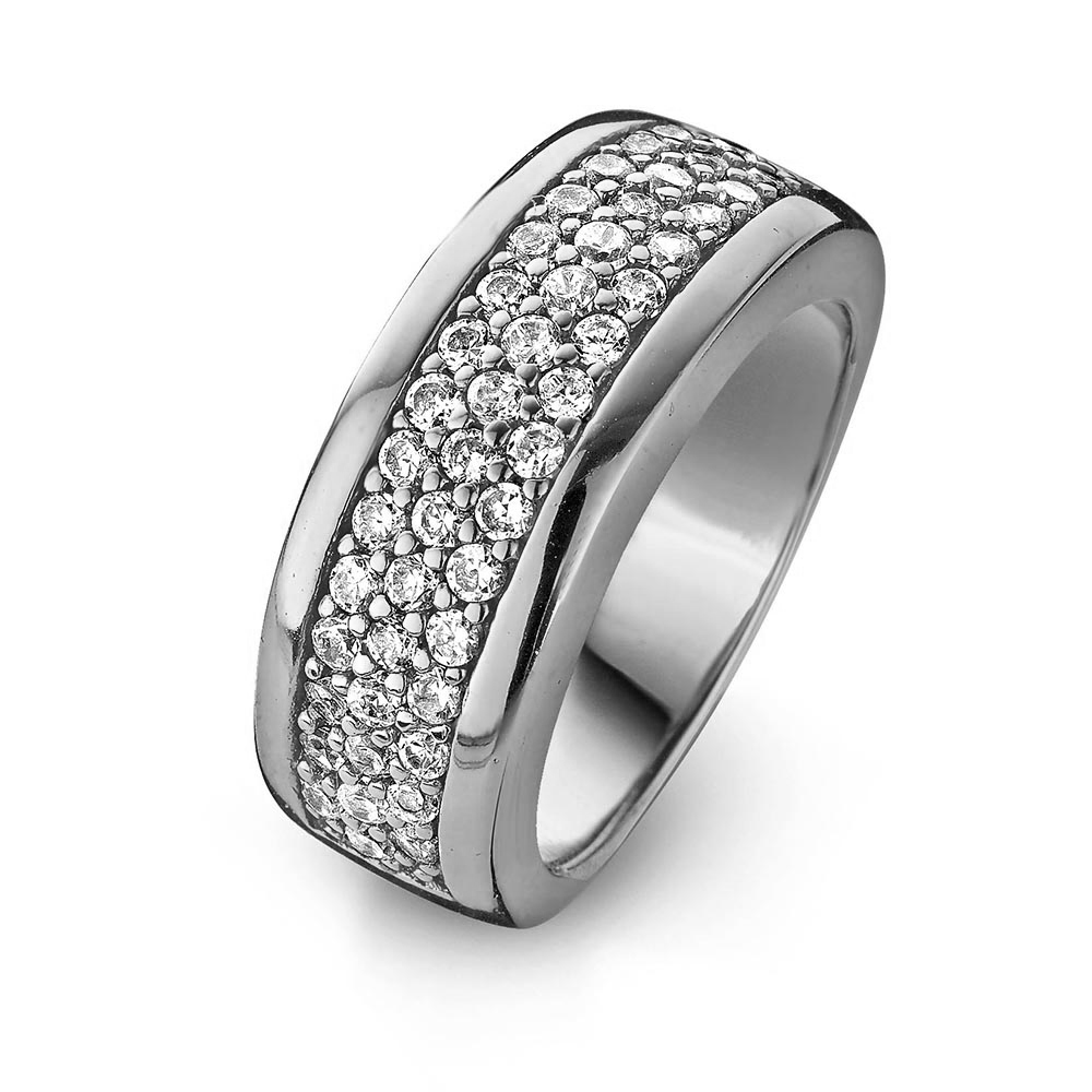 Garonne Sterling Silver White CZ Ring 9NB-0177