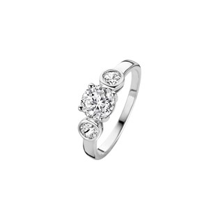 Garonne Sterling Silver Solitaire Ring 9NB-0183