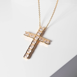 Roccanova 18k Gold Plated Necklace SJ-N2396-CZ-YG