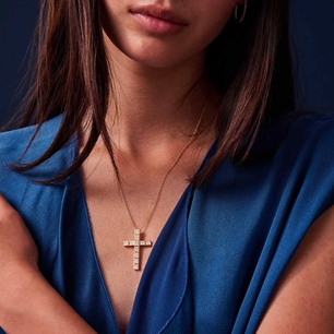 Roccanova 18k Gold Plated Necklace SJ-N2396-CZ-YG