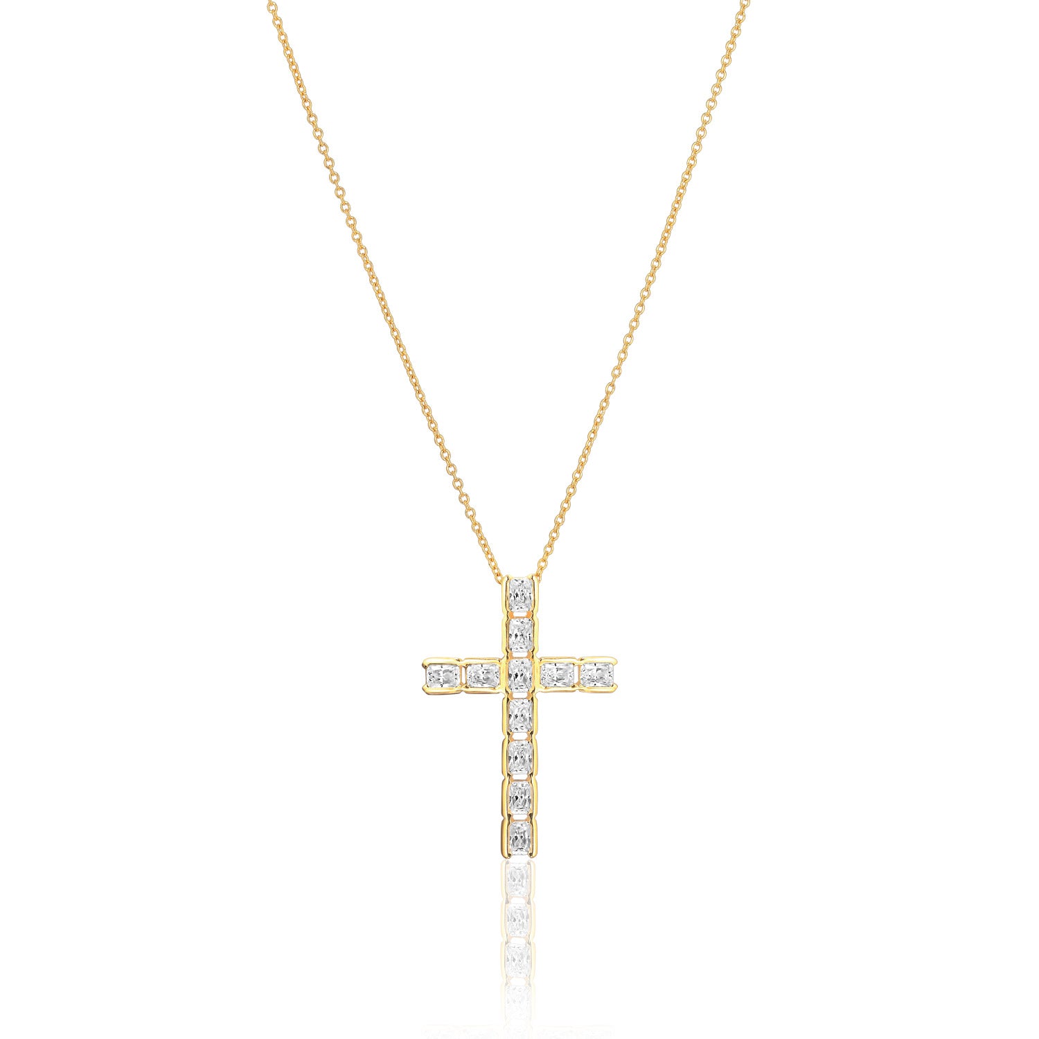 Roccanova 18k Gold Plated Necklace SJ-N2396-CZ-YG