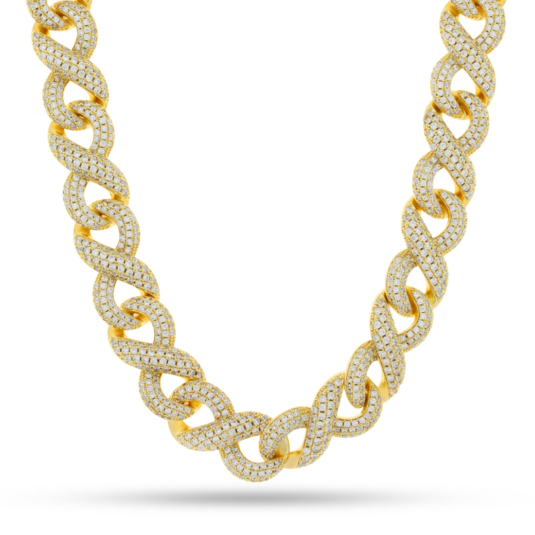 King Ice 14K Gold Plated Infinity Link Chain CHX14235 20"