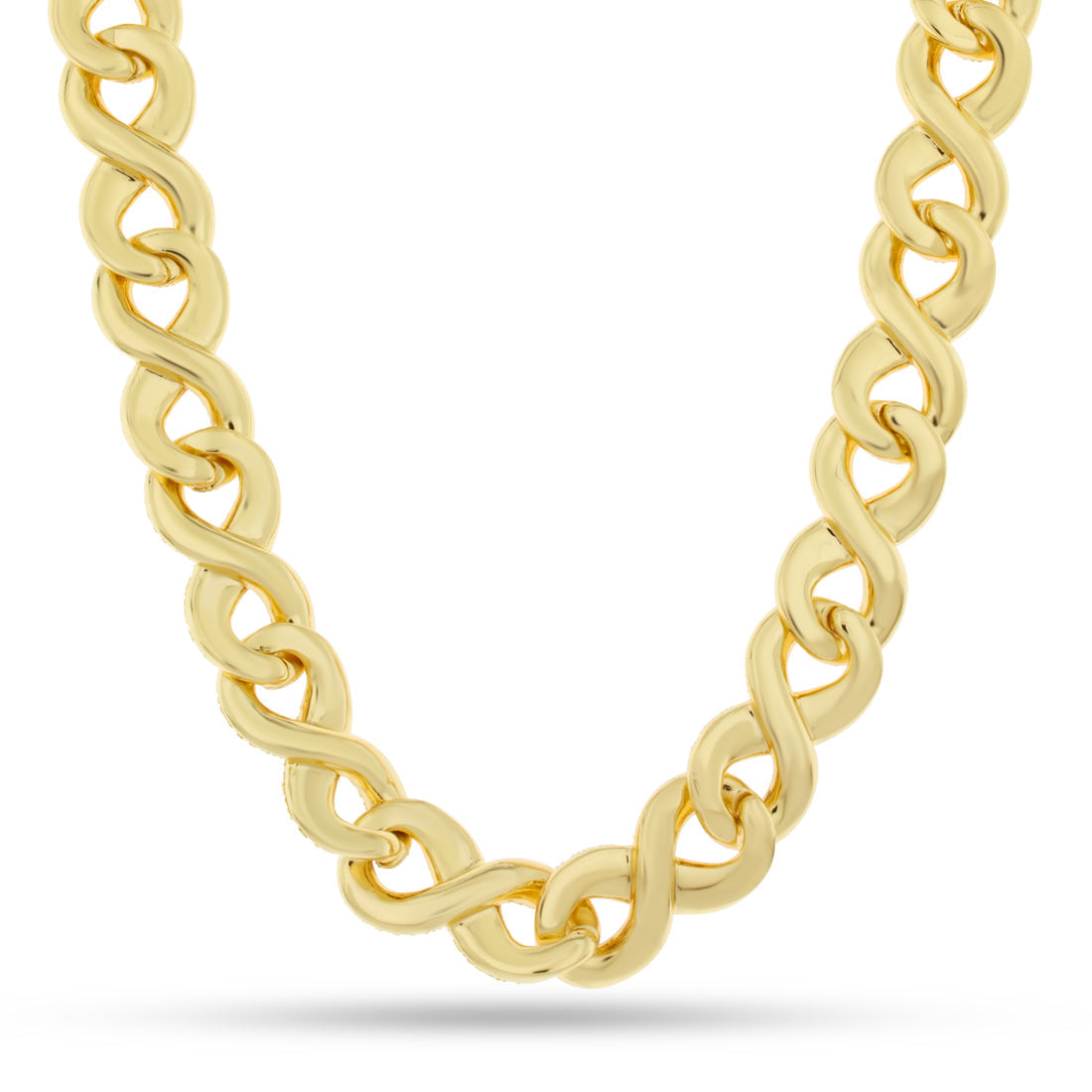 King Ice 14K Gold Plated Infinity Link Chain CHX14235 20"