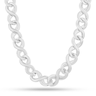 King Ice White Gold Plated Infinity Link Chain CHX14236 20"