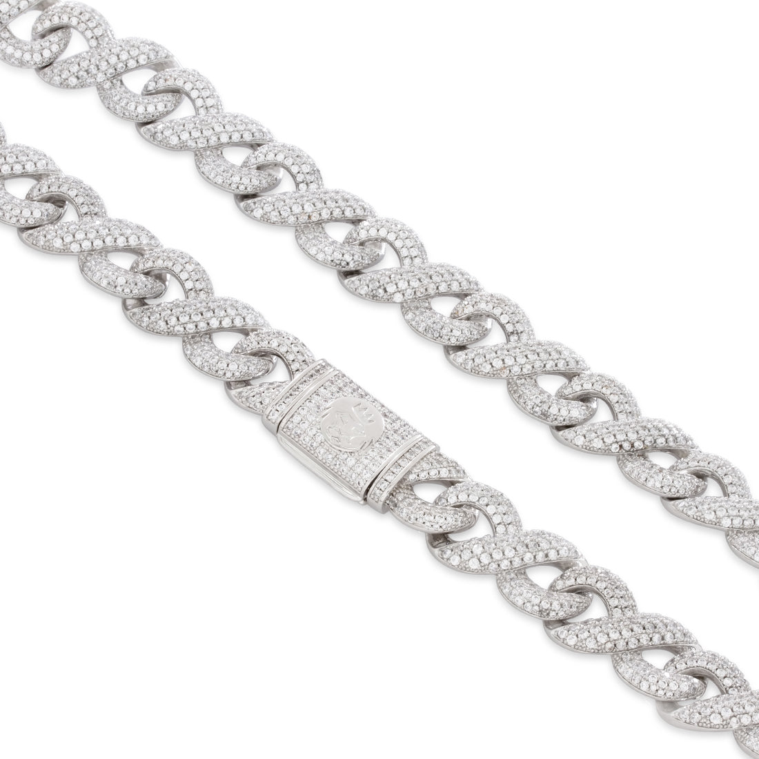 King Ice White Gold Plated Infinity Link Chain CHX14235 20"