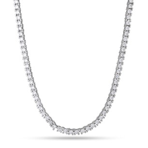 King Ice White Gold Plated 4mm Icy Tennis Chain CHX14238 24"