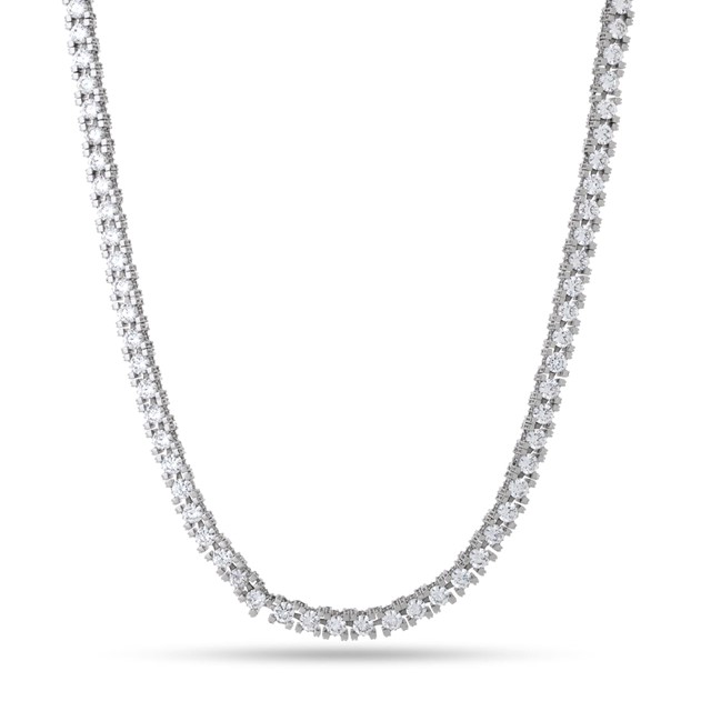 King Ice White Gold Plated 4mm Icy Tennis Chain CHX14238 24"