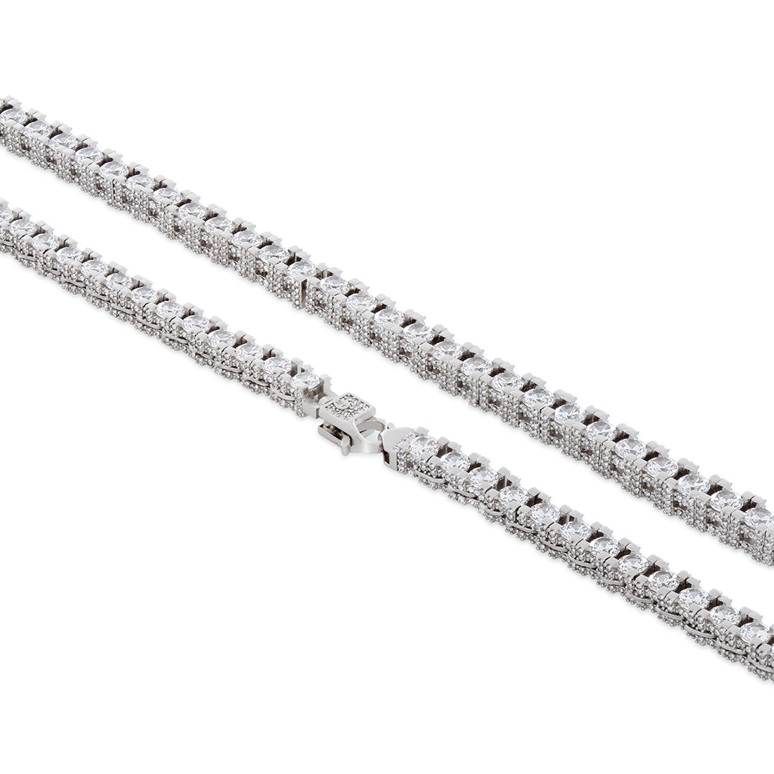 King Ice White Gold Plated 4mm Icy Tennis Chain CHX14238 20"