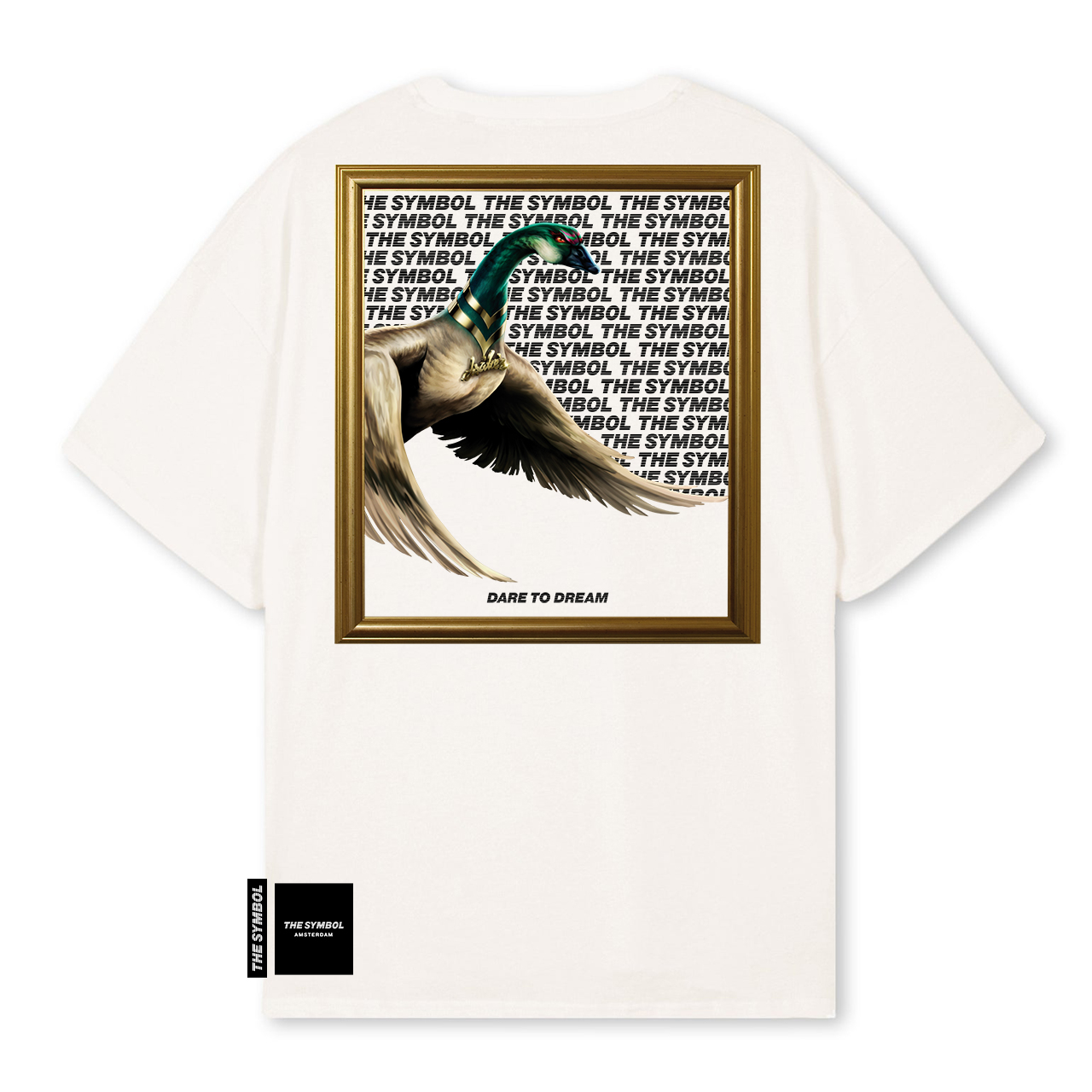 THE SYMBOL Dare To Dream Oversized T Shirt Vintage White
