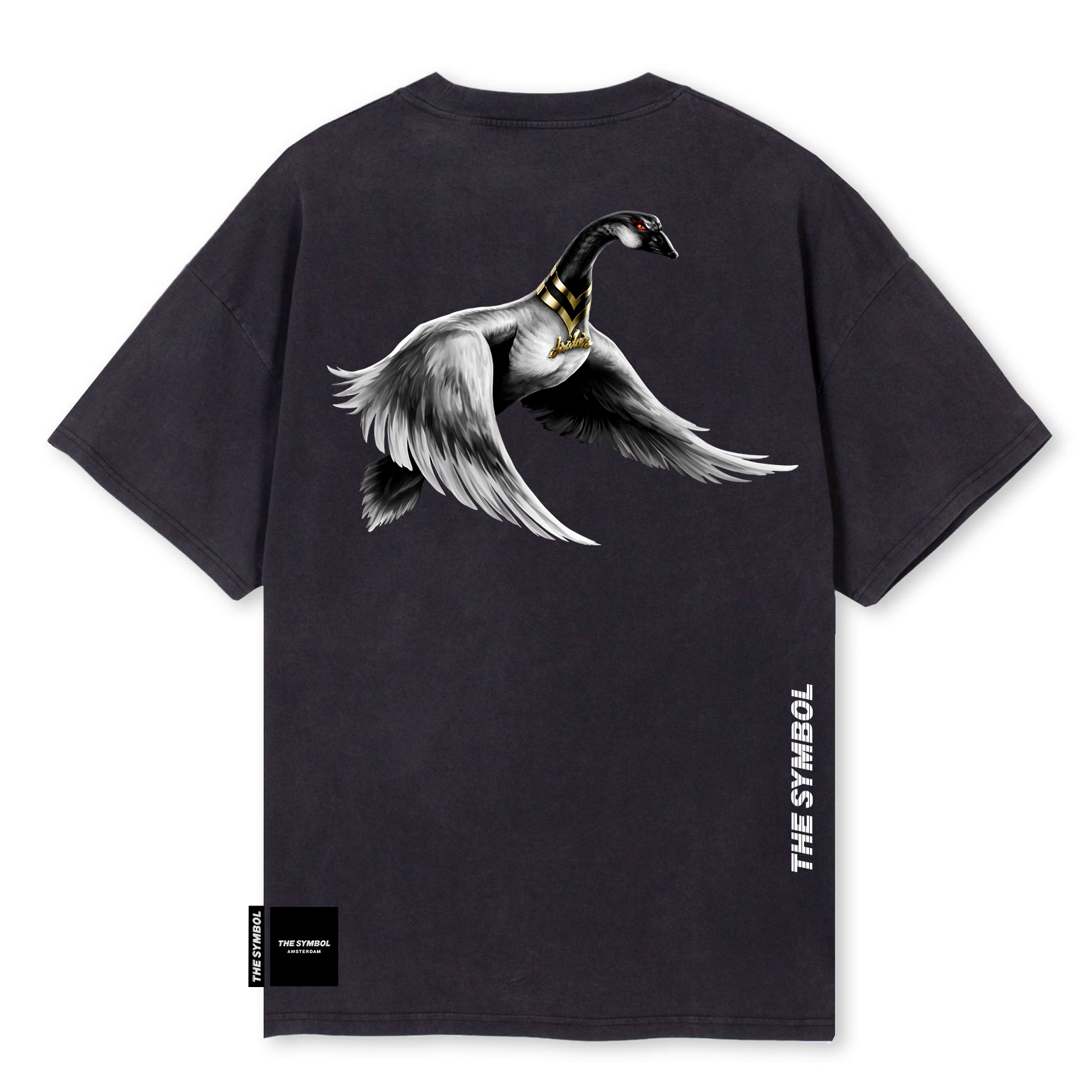 THE SYMBOL Vintage Flagship Oversized T Shirt Vintage Black