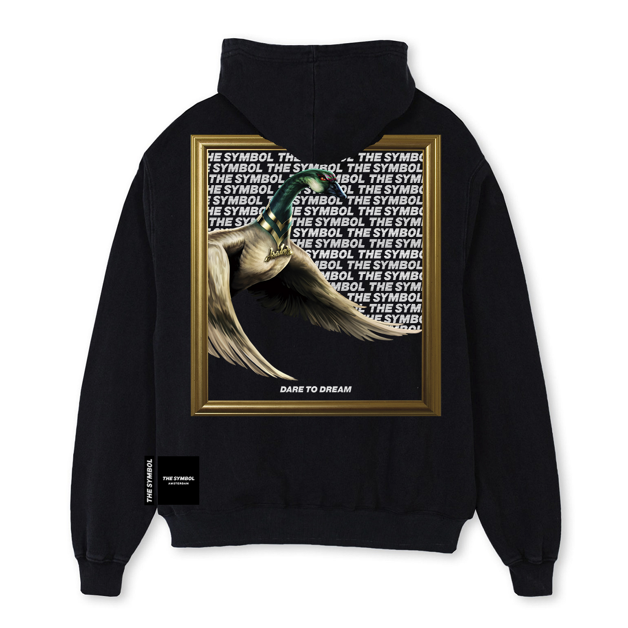 THE SYMBOL Dare To Dream Oversized Hoodie Black