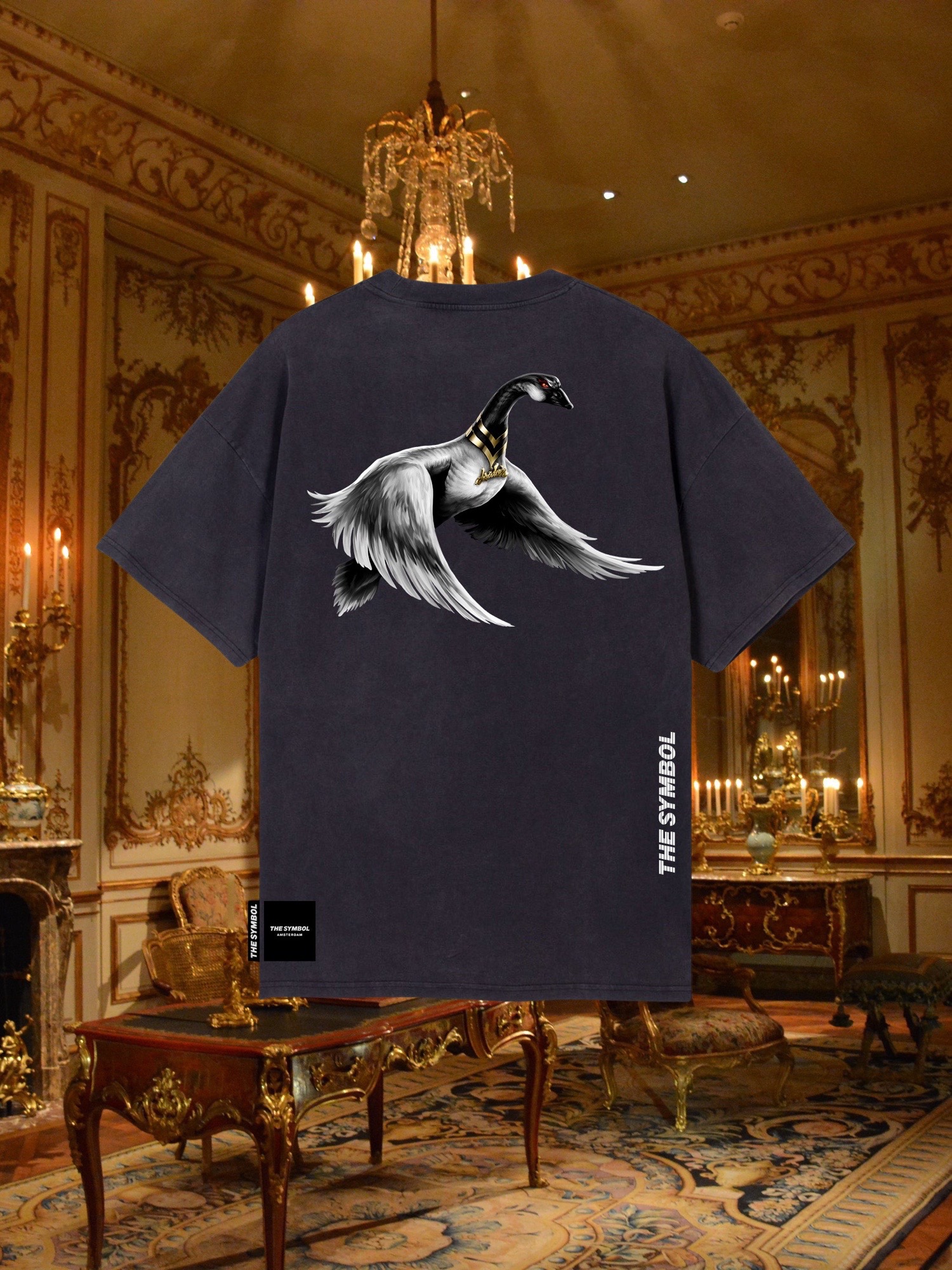 THE SYMBOL Vintage Flagship Oversized T Shirt Vintage Black