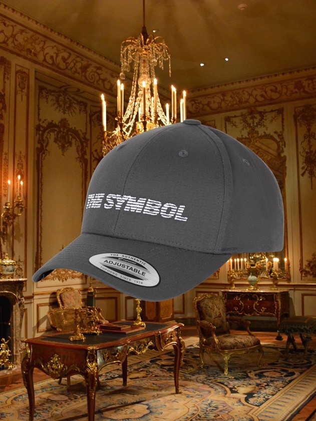 THE SYMBOL Logo Embroidery Baseball Cap Charcoal