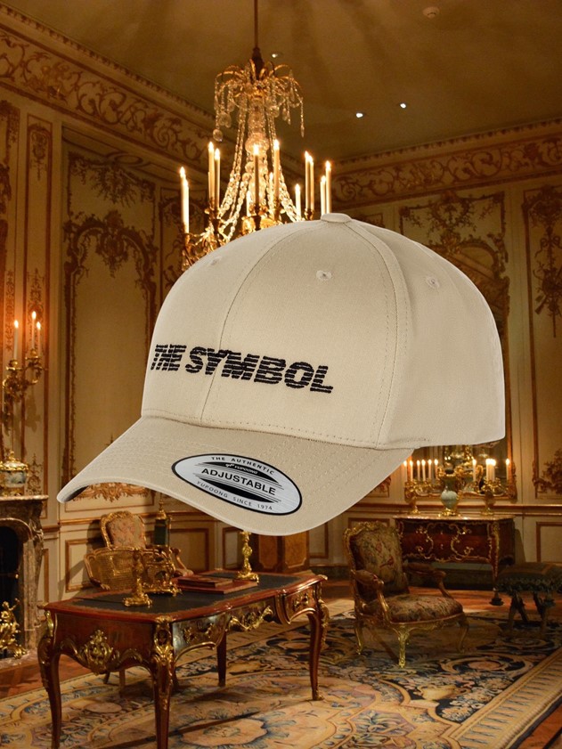 THE SYMBOL Logo Embroidery Baseball Cap Khaki