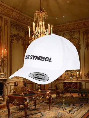 THE SYMBOL Logo Embroidery Baseball Cap White