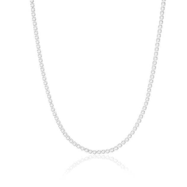Ellera Grande Sterling Silver Necklace N2872-CZ 43cm / 17inch
