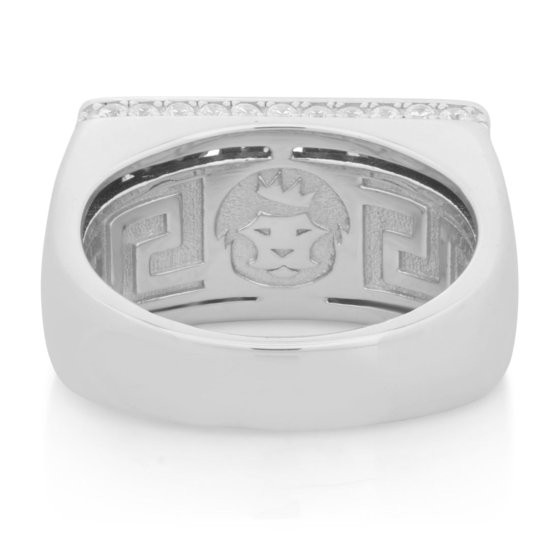 King Ice White Gold Plated Crown Julz Ring RGX14247