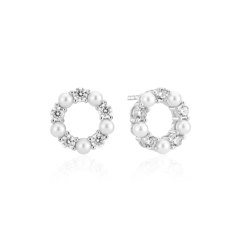 Biella Perla Sterling Silver Earrings E2432-PCZ