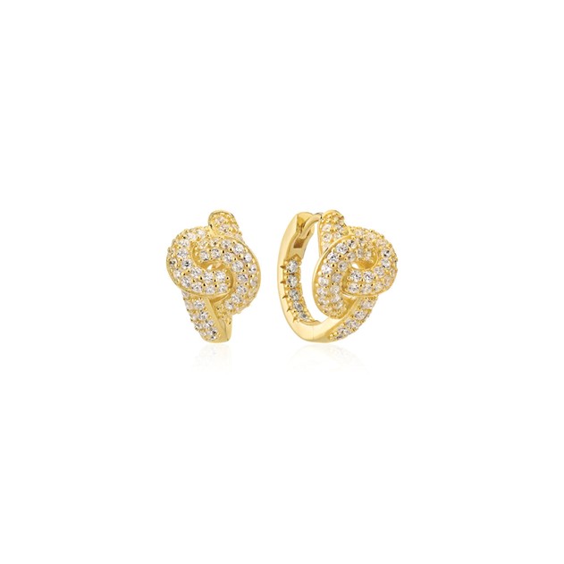 Imperia Creolo 18k Gold Plated Earrings E10752-CZ-YG